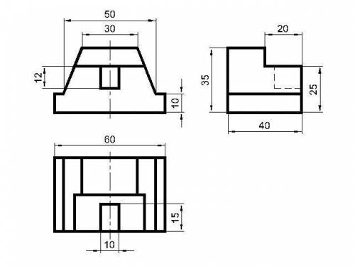 Завдання: накресліть три проекції предмету та нанесіть розміри. Деталь 16