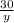 \frac{30}{y}