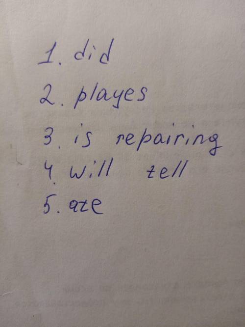 Put the verbs into the correct form (Passive Voice). 1/2/3/4/5 1. (Past Simple) The work (do) well l