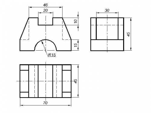 с черчением нужно начертить 3 вида.​