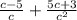 \frac{c - 5}{c} + \frac{5c + 3}{ {c}^{2} }