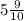 5\frac{9}{10}