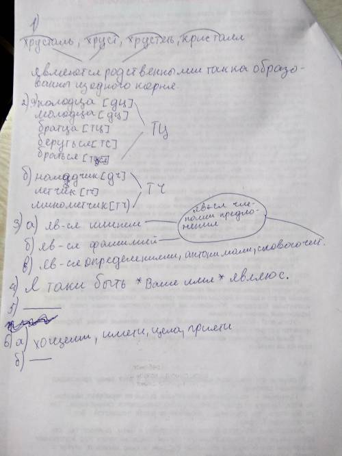 1. Установите, являются ли родственными слова «хрусталь», «хруст», «хрустеть», «кристалл». Свой отве