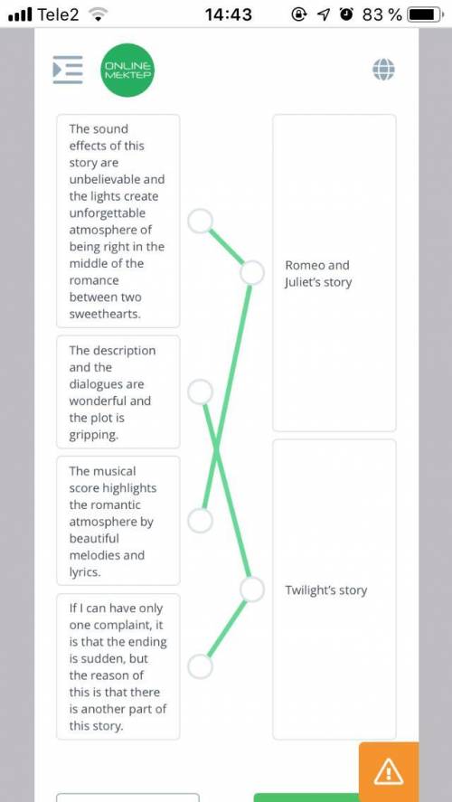 Read the sentences, choose which texts they refer to. )TextThe sound effects ofthis story areunbelie