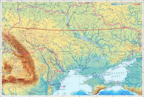 БУДЬ ЛАСКА ГЕОГРАФІЯ 8 КЛАС ДУЖЕ ПОТРІБНО визначте за до градусної сітки протяжність України із захо