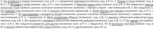 Выделите грамматические основы предложений. Подчеркните дополнения , укажите, чем выражены. 1. Он уг