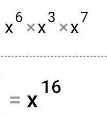 Выполните умножение степеней х в шестой степени×х в третьей степени•х ы седьмой степени а) х в шестн