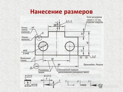 Где нужно нанести размеры? покажите прямо на фотографии.