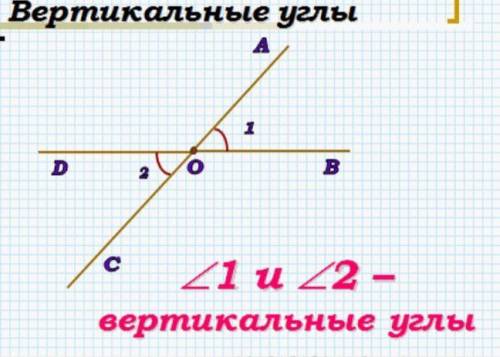 Какие углы называются вертикальными? Каким свойством обладают вертикальные углы? Сколько пар вертика