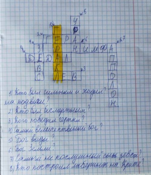 кроссворд на тему мифы. напишите где не будь и сфотографируйте