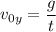 v_{0y} = \dfrac{g}{t}