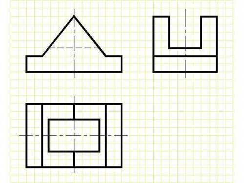Вычертить в трех видах изображение геометрического тела и построить его в изометрии.
