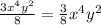 \frac{3x^{4}y^{2}}{8} =\frac{3}{8}x^{4}y^{2}