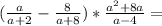 (\frac{a}{a+2}-\frac{8}{a+8} )*\frac{a^{2}+8a }{a-4}=