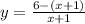 y = \frac{6 - (x + 1)}{x + 1}