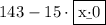 143-15\cdot \fbox{\b{x\cdot0}}