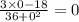 \frac{3 \times 0- 18}{36 + {0}^{2} } = 0