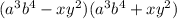 (a^{3} b^{4} -xy^{2} )(a^{3} b^{4} +xy^{2} )