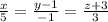 \frac{x}{5} =\frac{y-1}{-1} =\frac{z+3}{3}