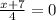 \frac{x + 7}{4} = 0