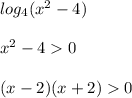 log_{4}(x^{2}-4)\\\\x^{2}-40\\\\(x-2)(x+2)0