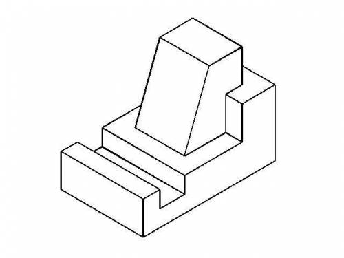 Начертить третий вид по двум и сделать изометрию​