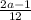 \frac{2a-1}{12}