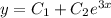 y=C_1+C_2e^{3x}