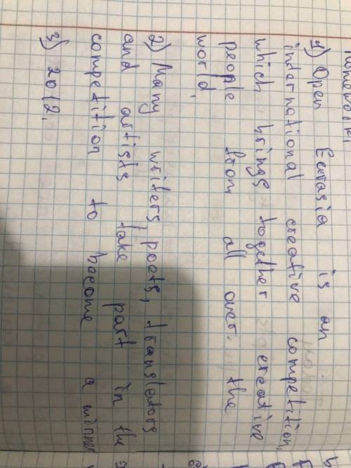 Homework Read and answer the questions.4) Where do the Contest Festivals take place?1) What is Open