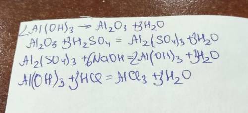 Al(OH)3-Al2O3-Al(so4)-Al(OH)3-AlCl3​