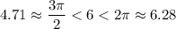 4.71\approx\dfrac{3\pi}{2}