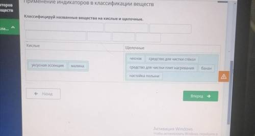 Классифицируй названные вещества на кислые и щелочные. средство для чистки плит, уксусная эссенция,