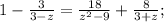 1-\frac{3}{3-z}=\frac{18}{z^{2}-9}+\frac{8}{3+z};