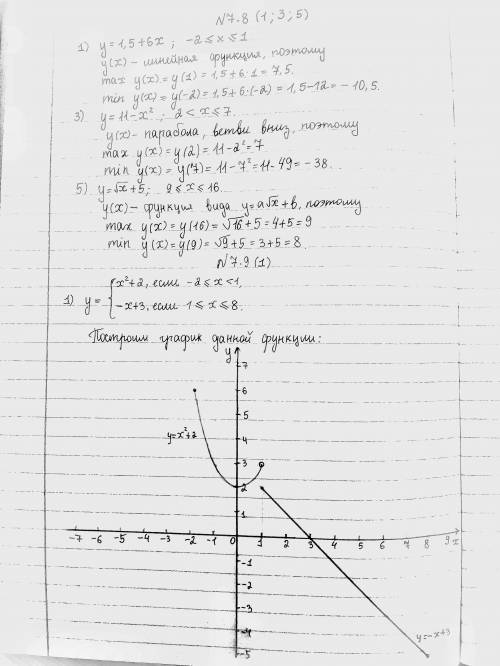 Номер 7.8 (1, 3, 5) и Номер 7.9 (1) Заранее