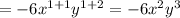 =-6x^{1+1}y^{1+2}=-6x^2y^3