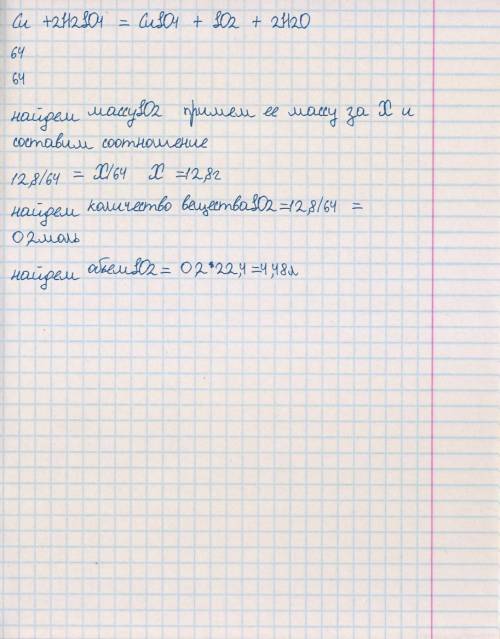 4) По уравнению реакции 2Cu + S = CuS вычислите массу и количество сульфида меди (II), если в реакци