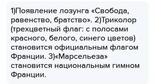 Расположи события в правильной хронологической последовательности. Появление лозунга «Свобода, равен