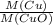 \frac{M(Cu)}{M(CuO)}