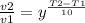 \frac{v2}{v1} =y^{\frac{T2-T1}{10} }