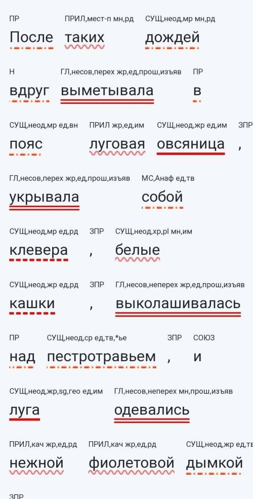 Сделайте синтаксический и пунктуационный разбор предложения. После таких дождей вдруг вымётывала в п