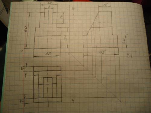 начертить 3 вид чертежа, буду благодарен