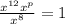 \frac{x^{12}x^p}{x^8} =1