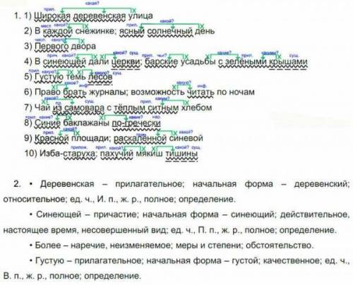 Спиши предложения, подчеркни в них согласованные и несогласованные определения. Укажи, чем они выраж