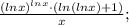 \frac{(lnx)^{lnx} \cdot (ln(lnx)+1)}{x};