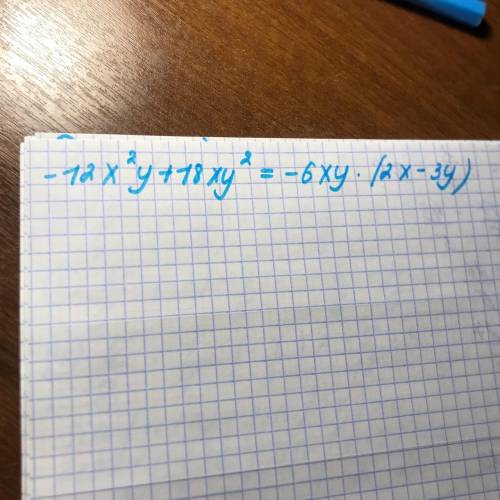 Подайте у вигляді добутку -12x²y+18xy²