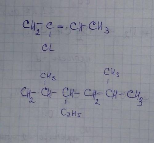 Складіть структур формулу 2-хлоробут-2-ен, 3-етил-2,5-диметиґлекан​