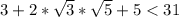 3+2* \sqrt{3} *\sqrt{5} +5