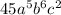 45 {a}^{5} {b}^{6} {c}^{2}