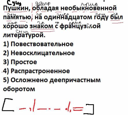 Пушкин обладая необыкнове...ой памятью на оди...адцатом году был хорошо знаком с (Фф)ранцуз...ой лит