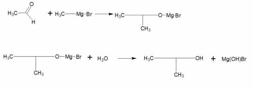 Этаналь + метилмагнийбромид